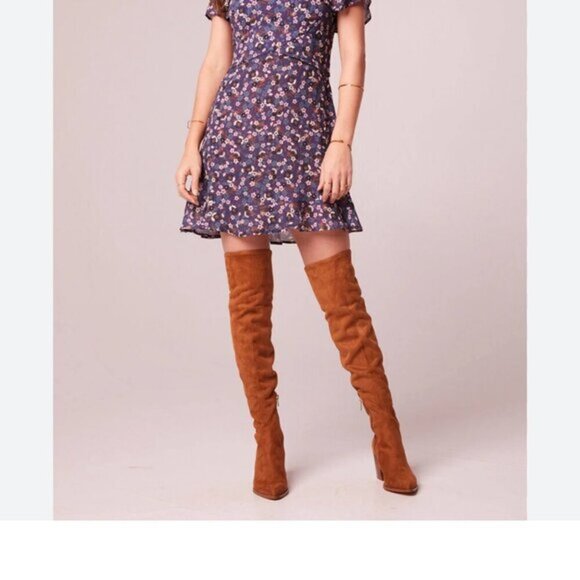 Women’s Band Of The Free Coraline Purple Crossover Mini Dress - Picture 1 of 4